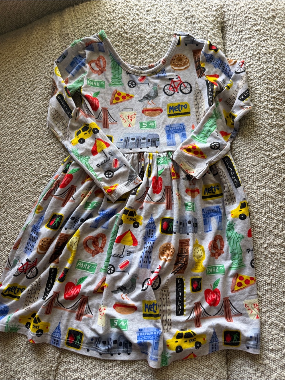 Little Sleepies Long Sleeve Twill Dress